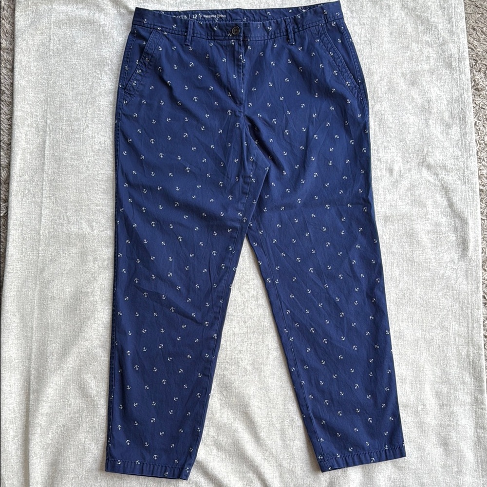 Talbots Blue Relaxed Chino Pants Women’s Size 12